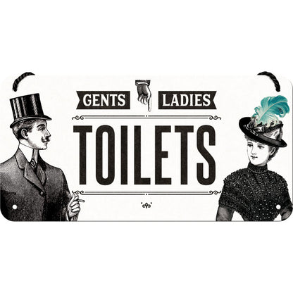 Nostalgic-Art Merchandising Schild Ladies & Gentlemen 20 x 10 cm, Metall (20 x 10 cm)