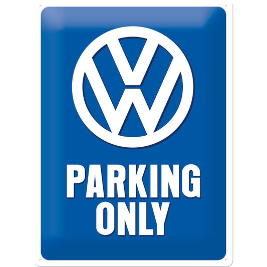 Blechschild "Volkswagen VW Parking Only" (40 x 30 cm)