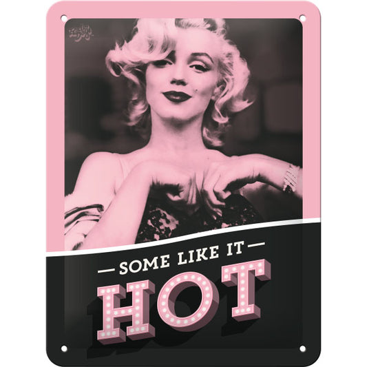 Blechschild "Marilyn Monroe - Some Like It Hot" (20 x 15 cm)