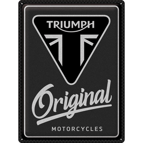 Blechschild "Triumph Original Motorcycles" (30 x 40 cm)
