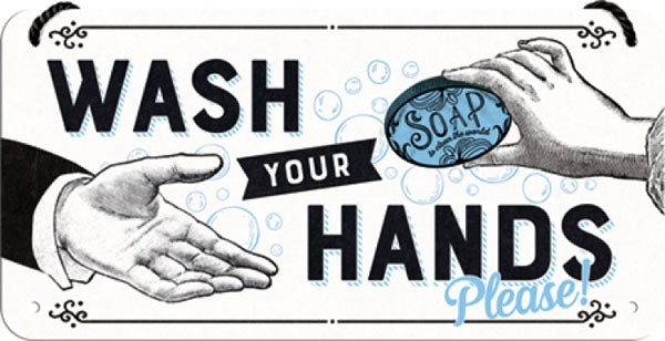 Hängeschild. Wash Your Hands
