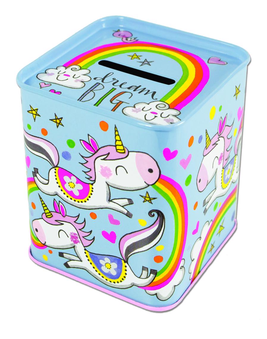 Spardose "Dream Big Unicorns" (9.2 x 7.7 x 7.7 cm)