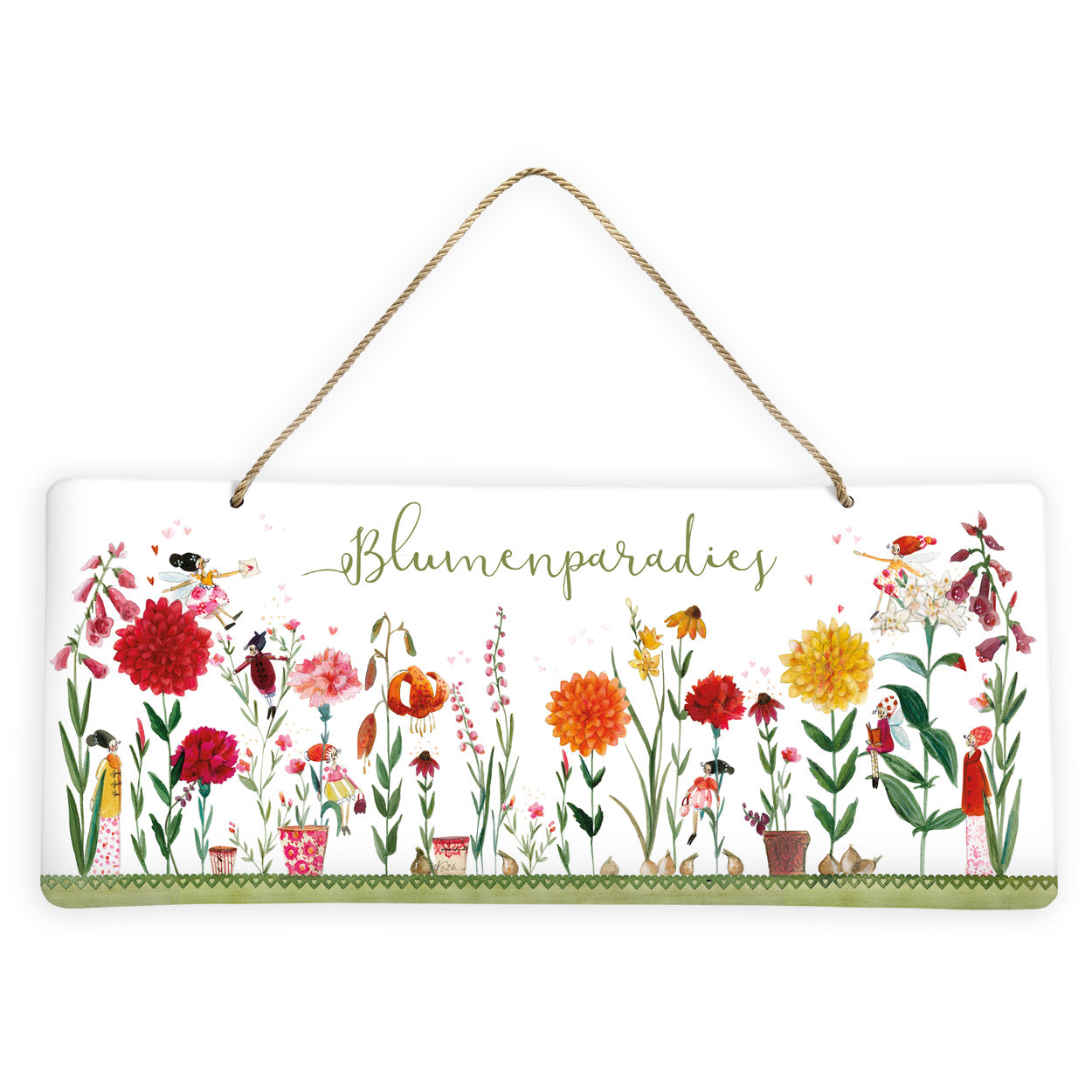 Dekoschild "Blumenparadies" (35 x 15.2 cm)