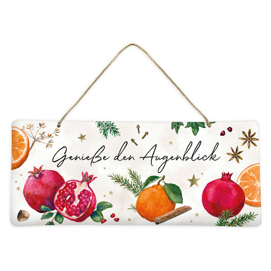 Blechschild "Weihnachtsduft" (35 x 13.5 cm)