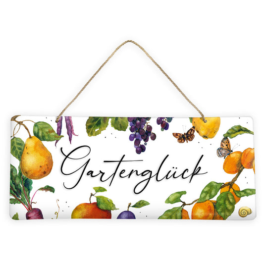 Dekoschild "Gartenglück" (35 x 15.2 cm)