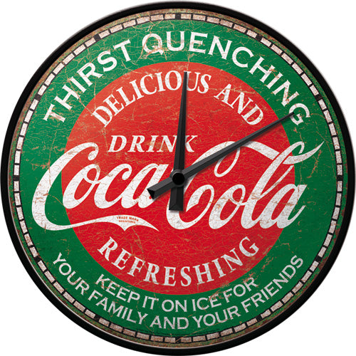 Wanduhr "Coca-Cola - Thirst Quenching" (Ø 31.0 cm)