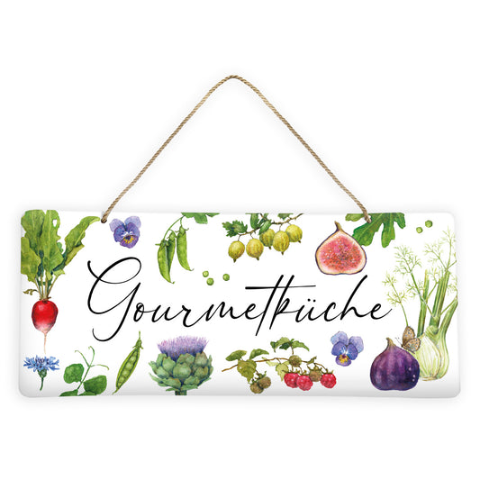 Dekoschild "Gourmetküche" (35 x 15 cm)
