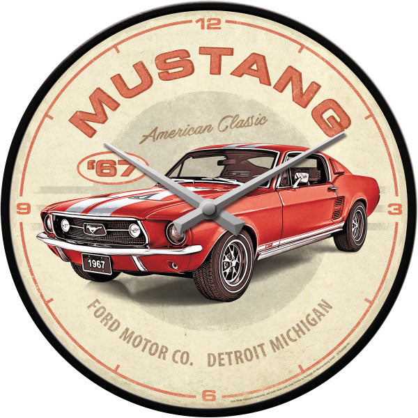 Wanduhr "Ford Mustang GT 1967" (Ø 31.0 cm)