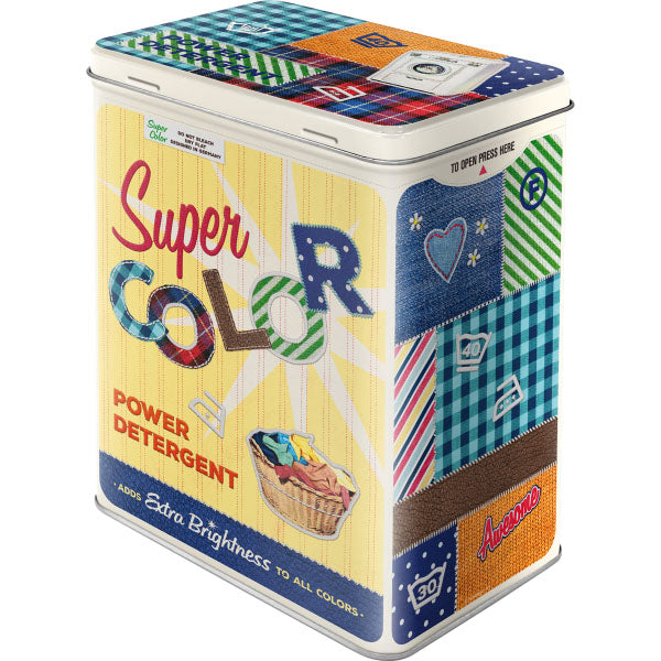 Vorratsdose L "Super Color Detergent" (14 x 20 x 10 cm)