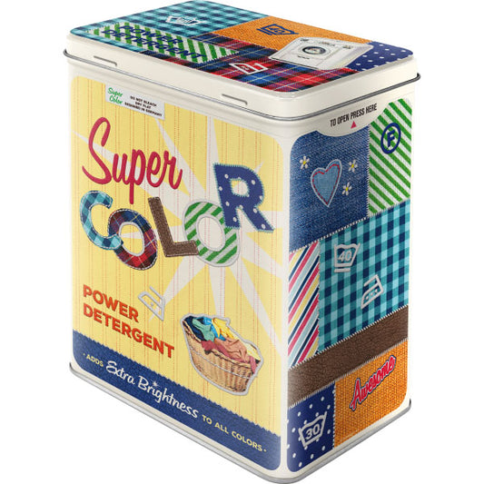 Vorratsdose L "Super Color Detergent" (14 x 20 x 10 cm)