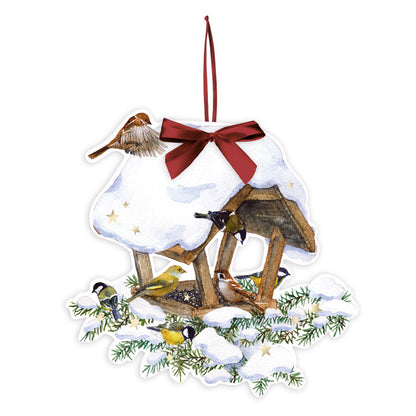Dekoschild "Vogelhaus" (18 x 17 cm)