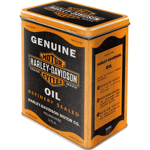 Vorratsdose L "Harley-Davidson Genuine Oil" (20 x 14 x 10 cm)