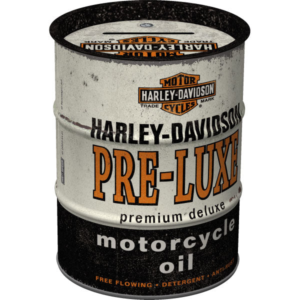 Spardose Ölfass "Harley-Davidson" (9 x 12 x 9.3 cm)