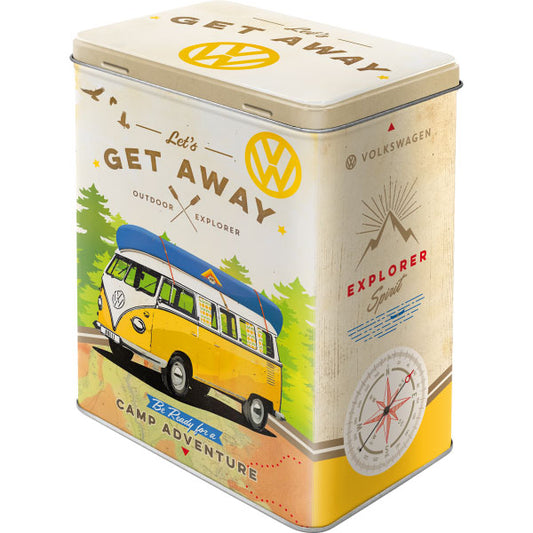 Vorratsdose L "Volkswagen VW Bulli - Let's Get Away" (14 x 20 x 10 cm)