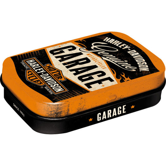 Pillendose "Harley-Davidson Garage" (6 x 4 x 1.6 cm)