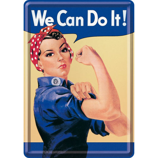 Blechpostkarte "We Can Do It" (14 x 10 cm)