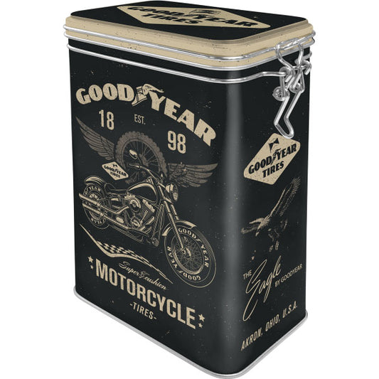 Aufbewahrungsdose "Goodyear Motorcycle" (11 x 18 x 7.5 cm)
