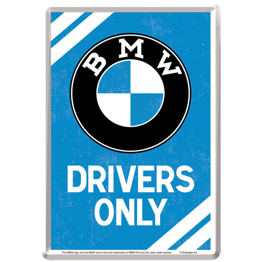 Blechpostkarte "BMW Drivers Only" (14 x 10 cm)