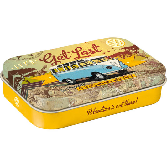 Pillendose XL "Volkswagen VW Bulli - Lets Get Lost"  (10 x 6 x 2 cm)