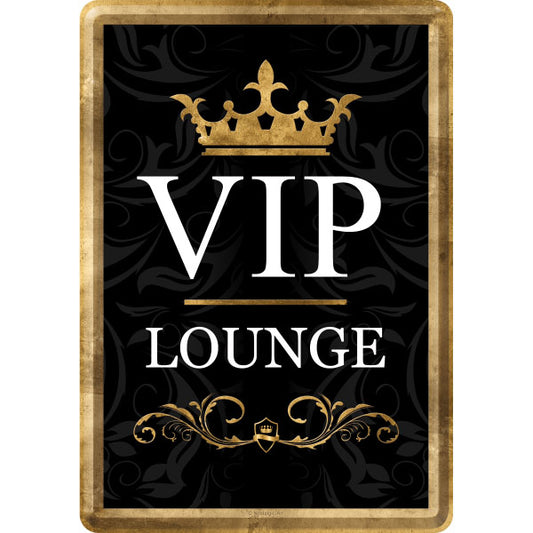 Blechpostkarte "VIP Lounge" (14 x 10 cm)
