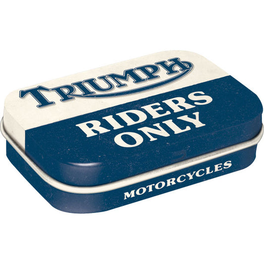 Pillendose "Triumph Riders Only" (6 x 4 x 1.6 cm)