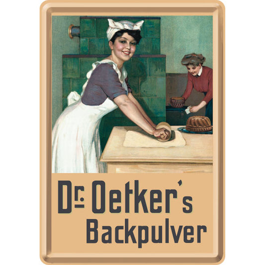 Blechpostkarte "Dr. Oetker" (14 x 10 cm)