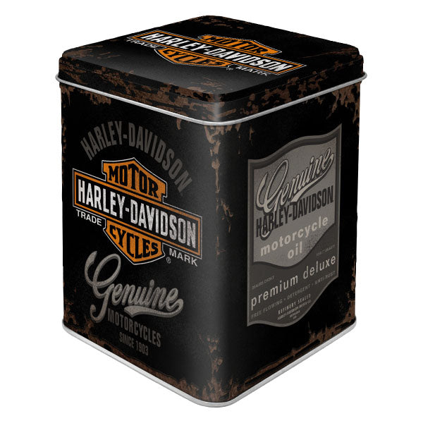 Teedose "Harley-Davidson Genuine" (8 x 10 x 7.5 cm)