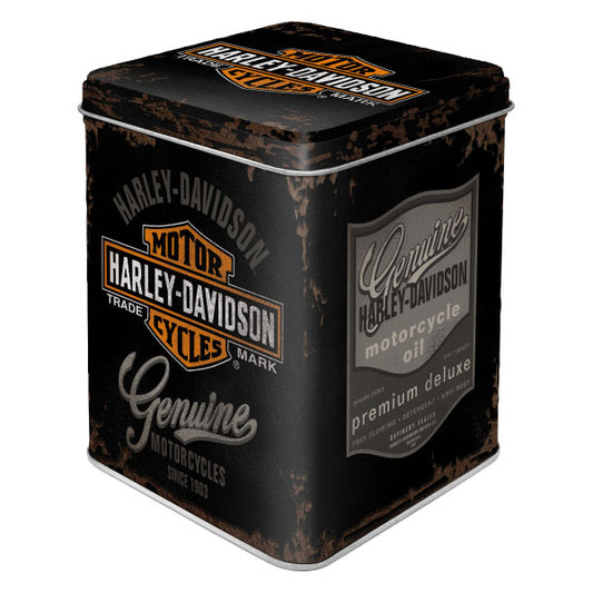 Teedose "Harley-Davidson Genuine" (8 x 10 x 7.5 cm)
