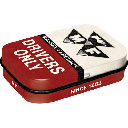 Pillendose "Massey Ferguson Drivers Only" (6 x 4 x 1.6 cm)