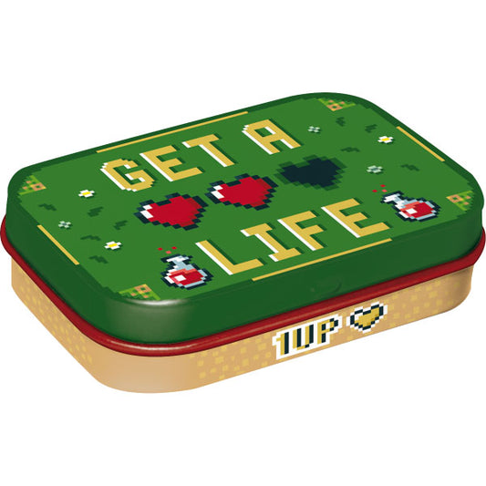 Pillendose "Get A Life" (6 x 4 x 1.6 cm)