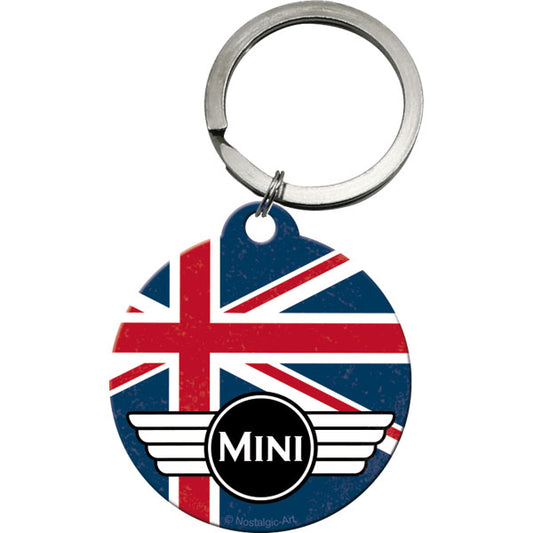 Schlüsselanhänger "Mini Union Jack", rund