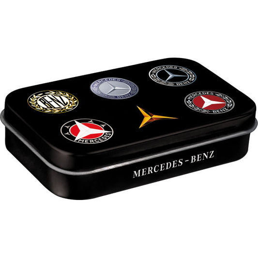 Pillendose XL "Mercedes-Benz - Logo Evolution" (10 x 6 x 2 cm)