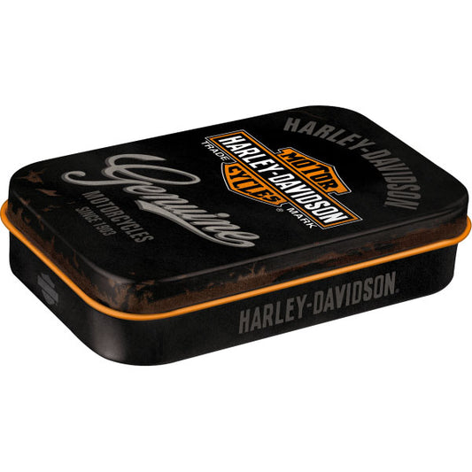 Pillendose XL "Harley-Davidson Genuine"  (10 x 6 x 2 cm)
