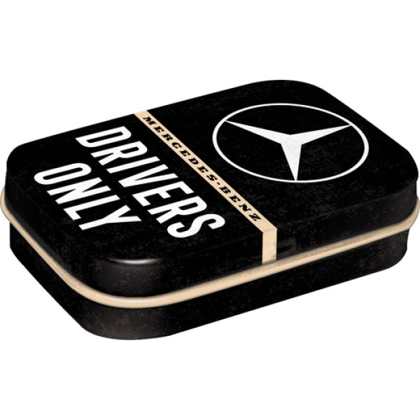Pillendose "Mercedes-Benz Drivers Only" (6 x 4 x 1.6 cm)