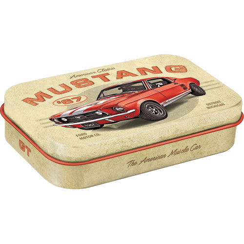 Pillendose "Ford Mustang GT 1967 Red" (6 x 10 x 2 cm)