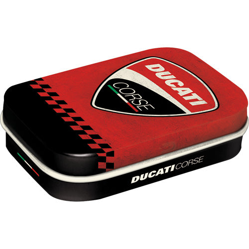Pillendose "Ducati Corse" (6 x 4 x 1.6 cm)