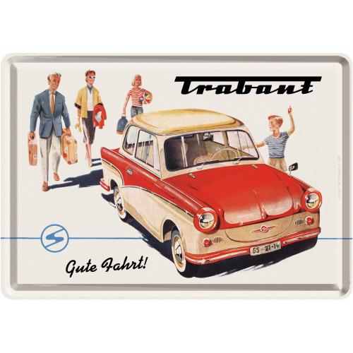 Blechpostkarte "Trabant" (14 x 10 cm)