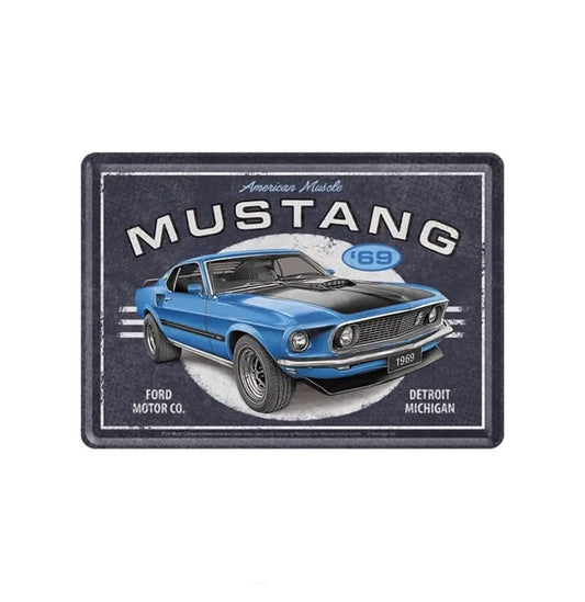 Blechschild "Ford Mustang 1969" (10 x 14 cm)
