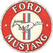 Blechschild "Ford Mustang",  rund (35.0 x 35.0)