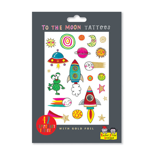 Tattoos "To The Moon" (2 Bogen)