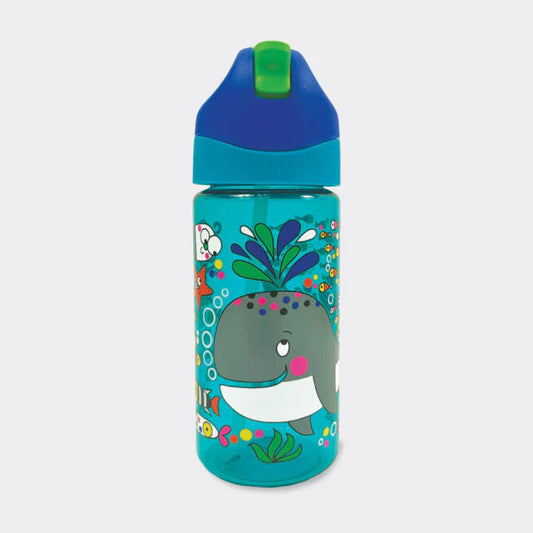 Trinkflasche mit Strohhalm "Have a whaley Good Day" (350 ml)