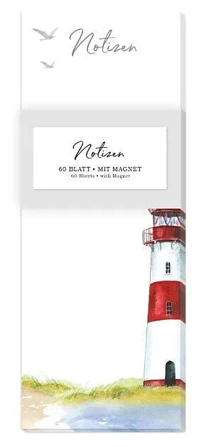 Notizblock mit Magnet "Leuchtturm" (60 Blatt)