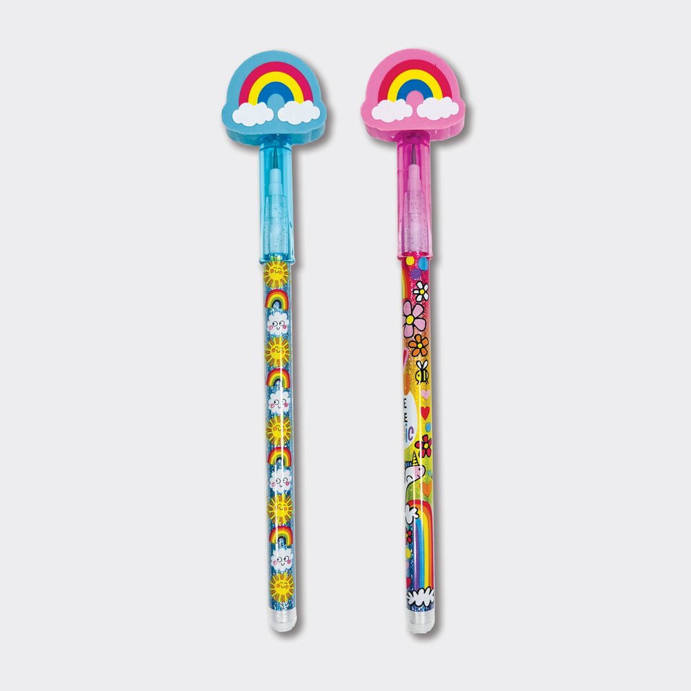 Bleistifte mit Regenbogen-Radiergummi
