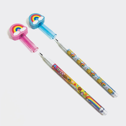 Bleistifte mit Regenbogen-Radiergummi