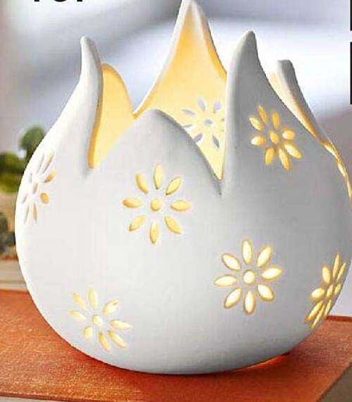 LED-Dekoleuchte "Fiore" aus Keramik