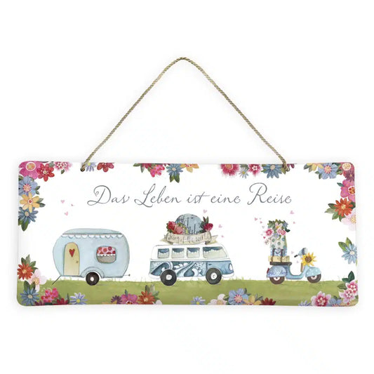 Dekoschild "Das Leben ist eine Reise" (35 x 15 cm)