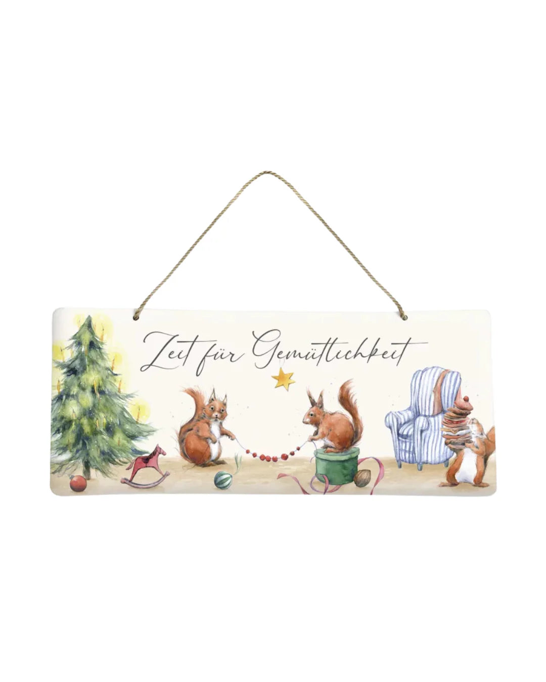Dekoschild "Zeit für Gemütlichkeit" (35 x 15 cm)
