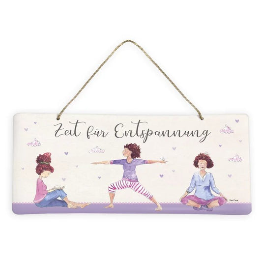 Dekoschild "Zeit für Entspannung" (35 x 15 cm)