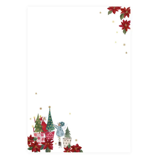 Briefset "Weihnachtssterne" (A4, 10 Blatt)