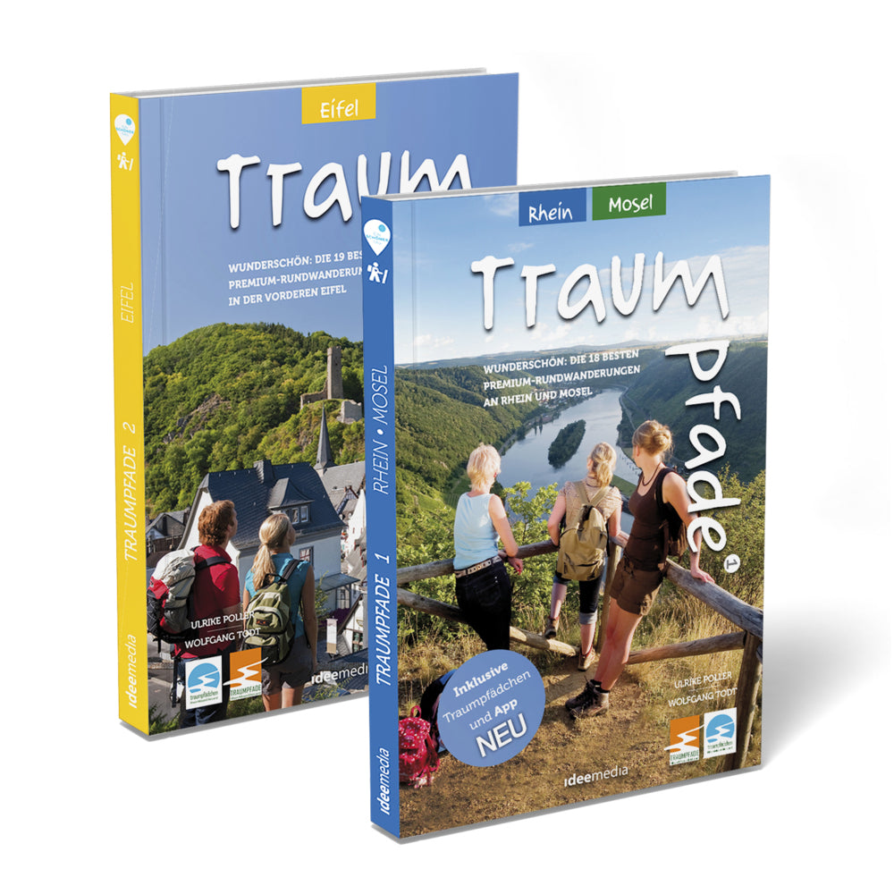Traumpfade & Traumpfädchen Geschenk-Set. Zwei Bände mit 41 Top-Touren an Rhein, Mosel und in der Eifel. Detail-Karten, GPS-Daten und Höhenprofile., 2 Teile (Ulrike Poller)